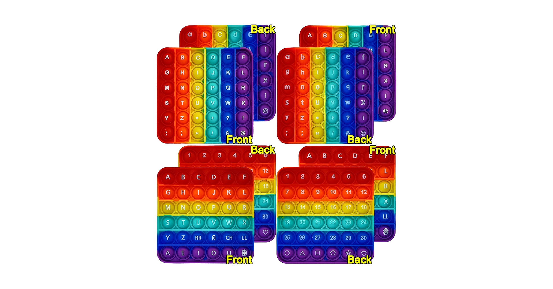 ⭐︎kg⭐︎ Amazon.com: Alphabet Pop Fidget Toy Letters ABC Numbers