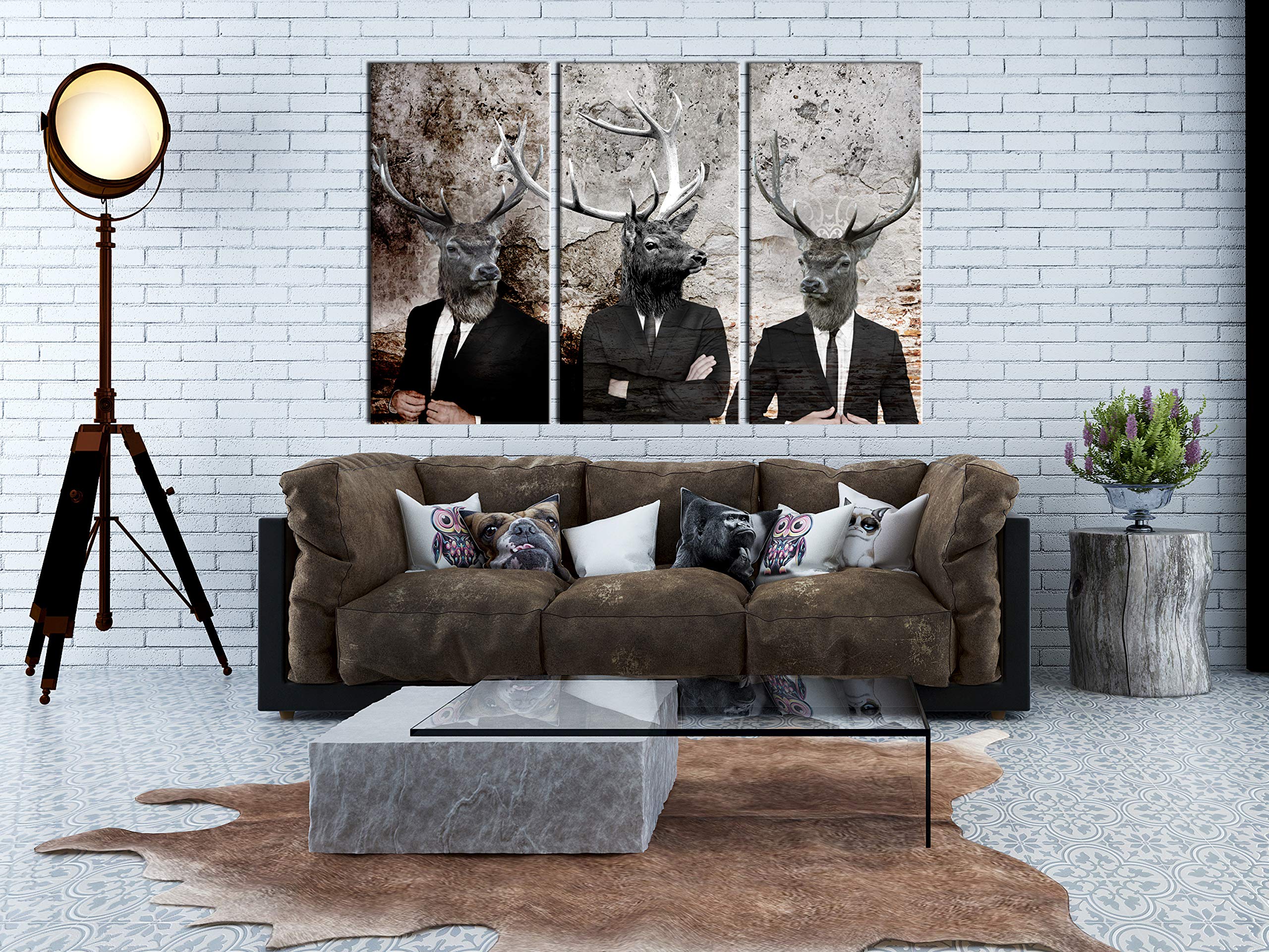 murando - Leinwandbild Tiere Abstrakt, 135x90 cm, 3-teilig, Schlafzimmer