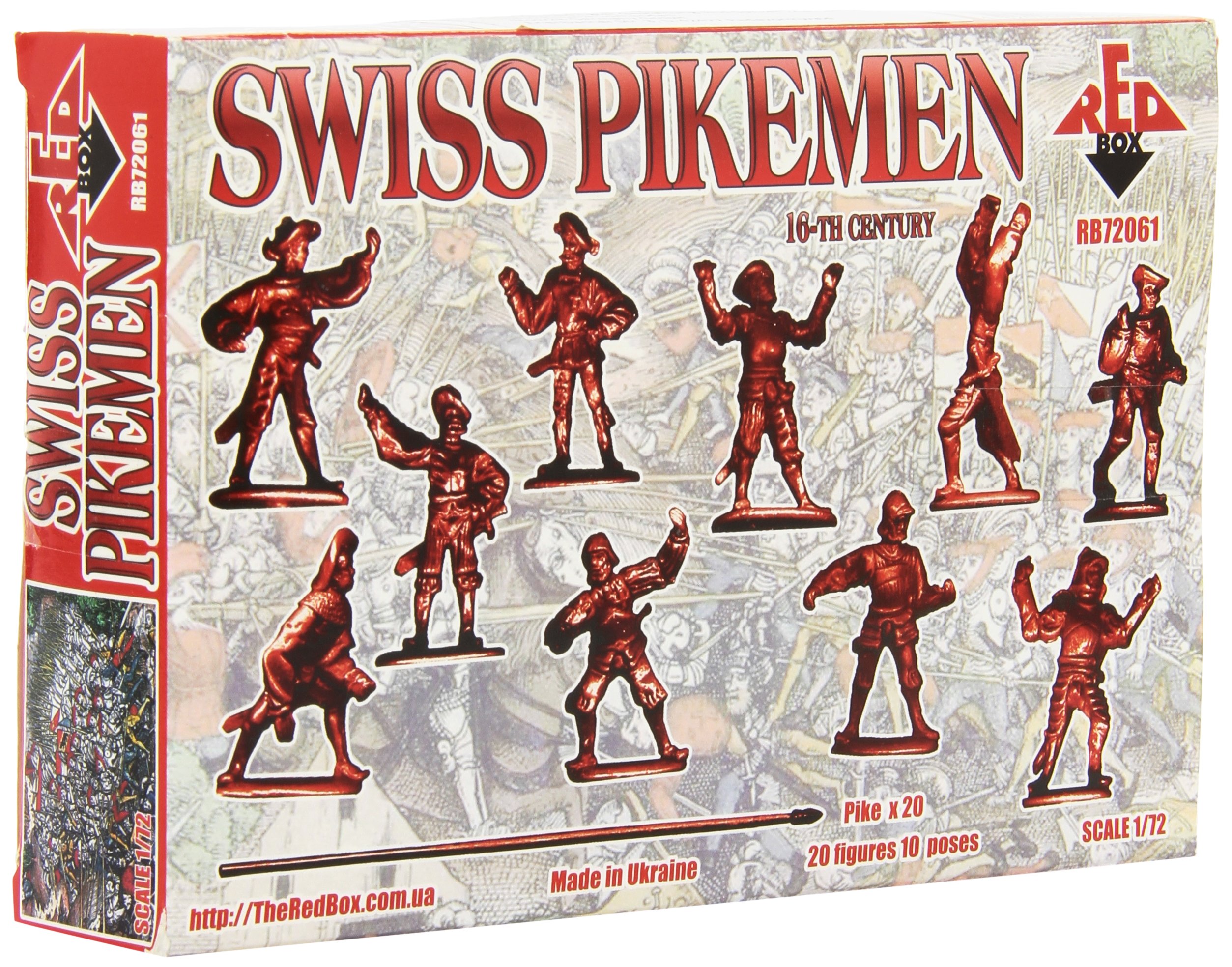 Amazon.com: Red Box Figures Swiss Pikemen XVI Century (20 Figures