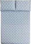Home Beyond & HB Design - Ensemble imprimé de feuille de lit Queen - 3-Piece Feuille de lit en microfibre sans ride super souple avec poche profonde - Facile à prendre en charge - Floral gris