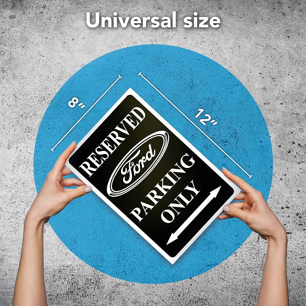 Amazon.com: Parking Only Sign for Ford Decor, 8x12 Aluminum