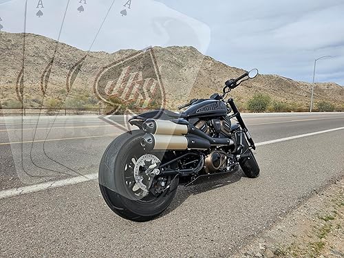 Miniatura 5 de JBSporty Kit de soporte de placa de matrícula de luz trasera LEDmedia luna. Compatible con Harley Davidson Sportster S 1250. Aspecto limpio de