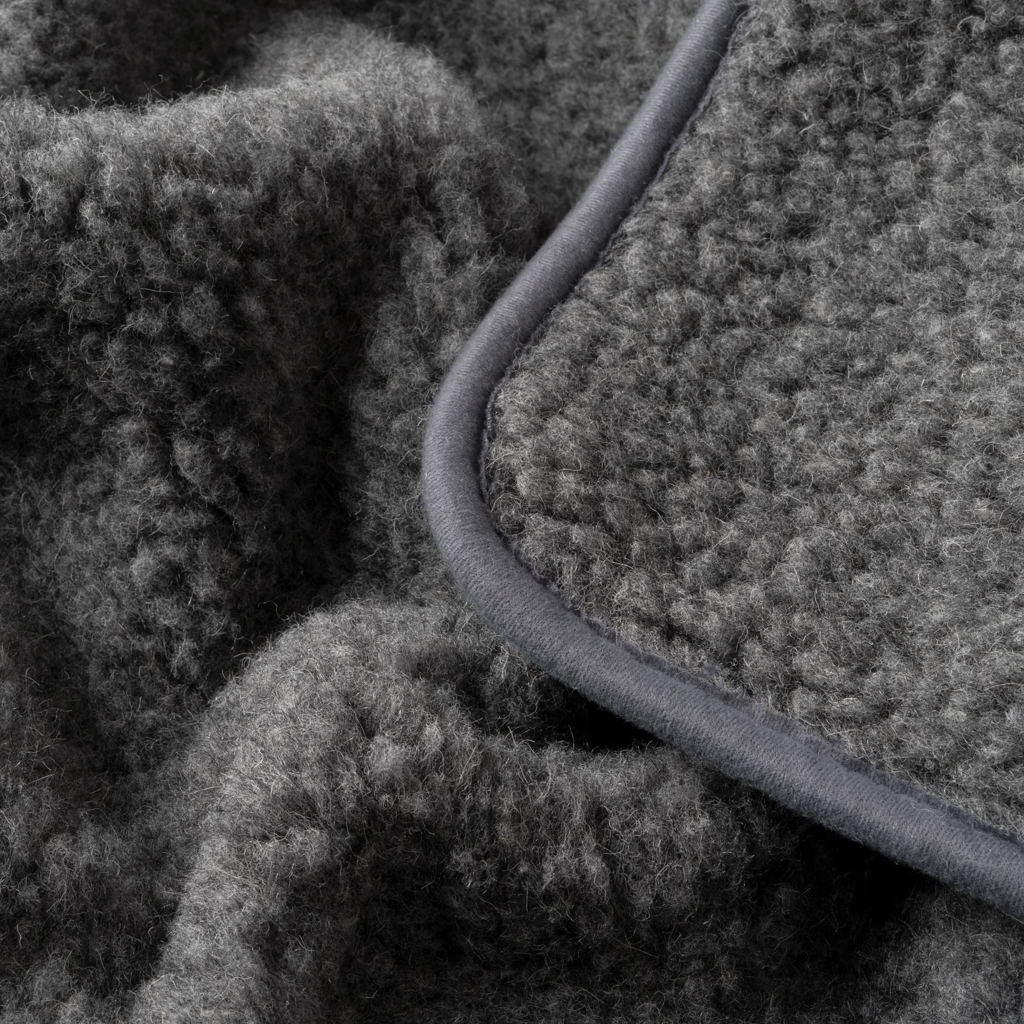 Merino Wolldecke Schurwolle 160x200 cm 100% Merino Schafwolle 500g/m2 Atmungsaktiv
