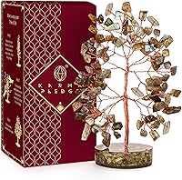 Vista 19 de KARMAPLEDGE Árbol de la vida de cristales curativos para energía positiva, protección y buena suerte, dinero, decoración de Feng Shui