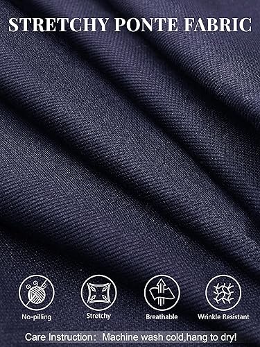 Miniatura 3 de Tapata Pantalones de maternidad para mujer de 28, 30, 32 pulgadas, entrepierna corte bota, pantalones de vestir con bolsillos sobre el vientre, Azul