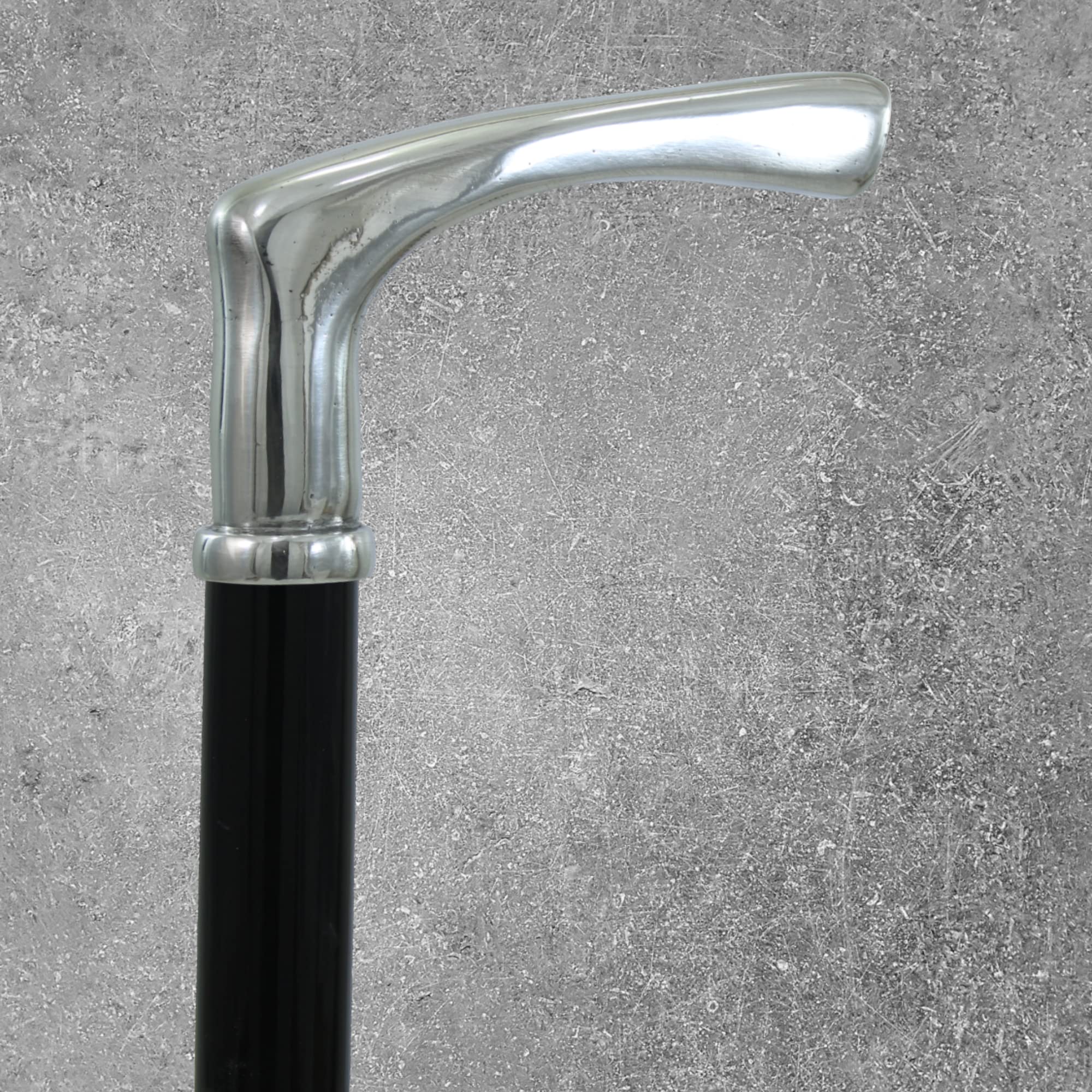 bastón de Madera y de Metal de estaño sólido. Elegir la Longitud y Colore.Fatto en Italiano técnica de la fundición CAVAGNINI