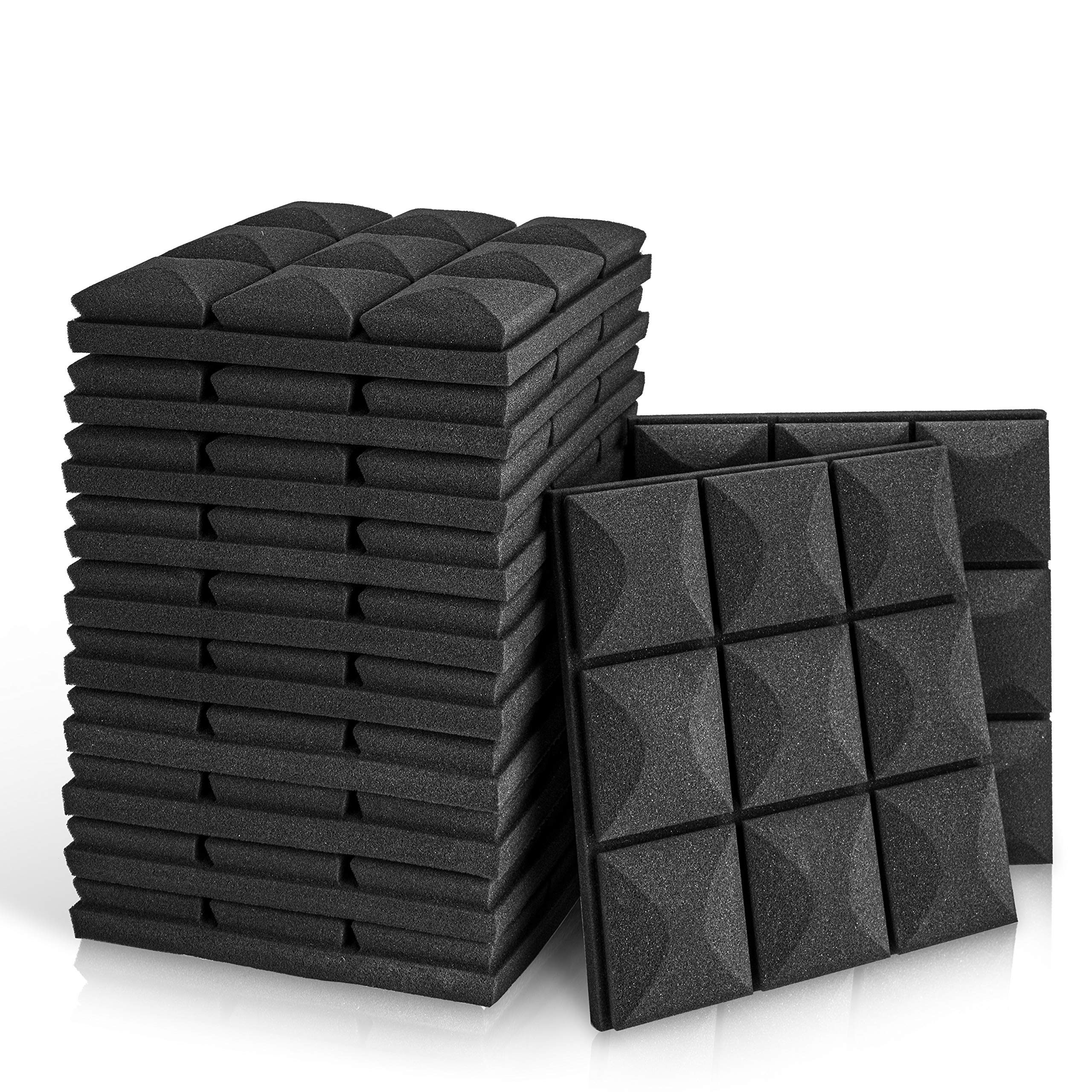 Buy Fstop Labs Acoustic Foam Panels, 12 Pack Black 2'' X 12" X 12