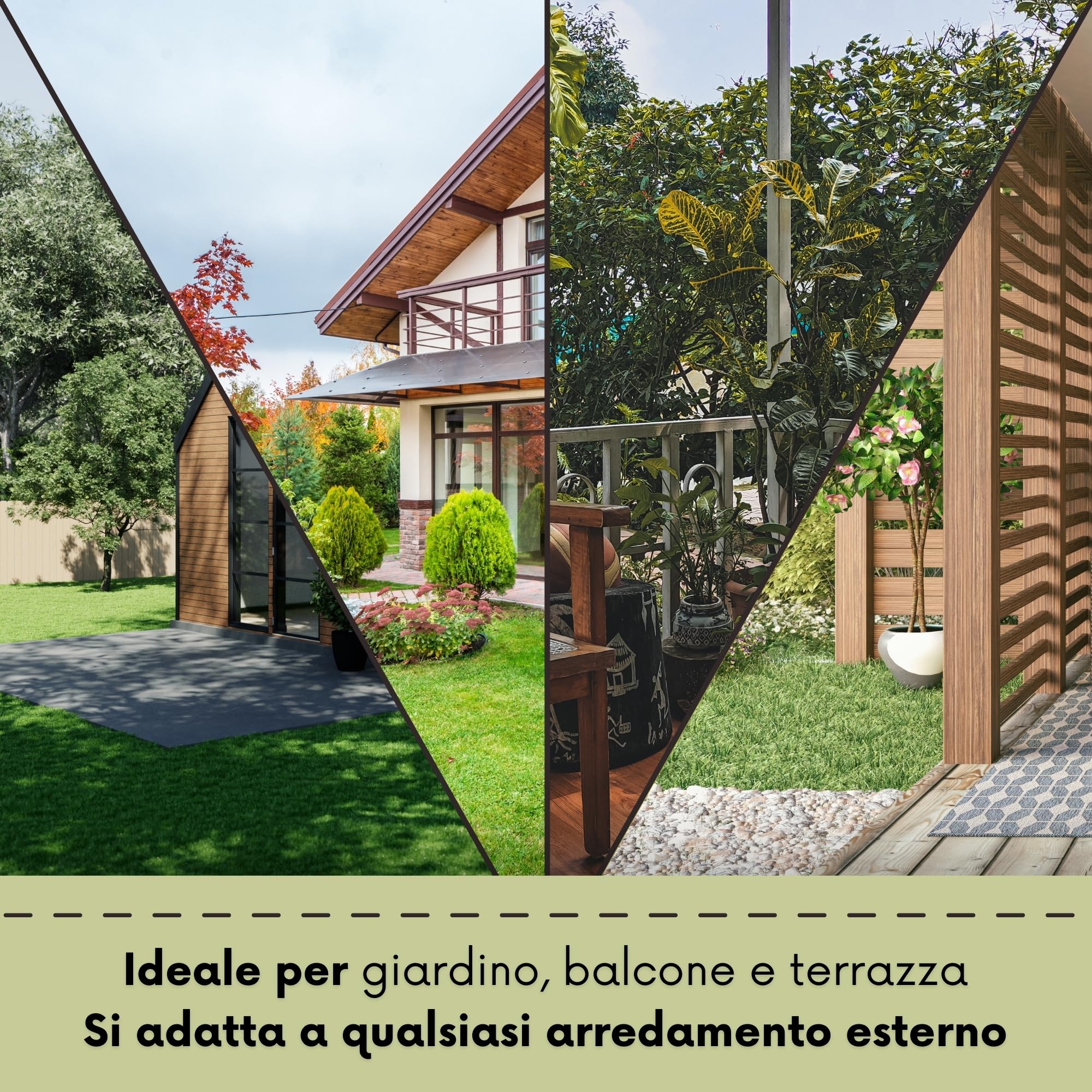 SPRINGOS Set di 2 sedie da giardino – poltrone da balcone resistenti alle intemperie per terrazza ed esterni – mobili da giardino design