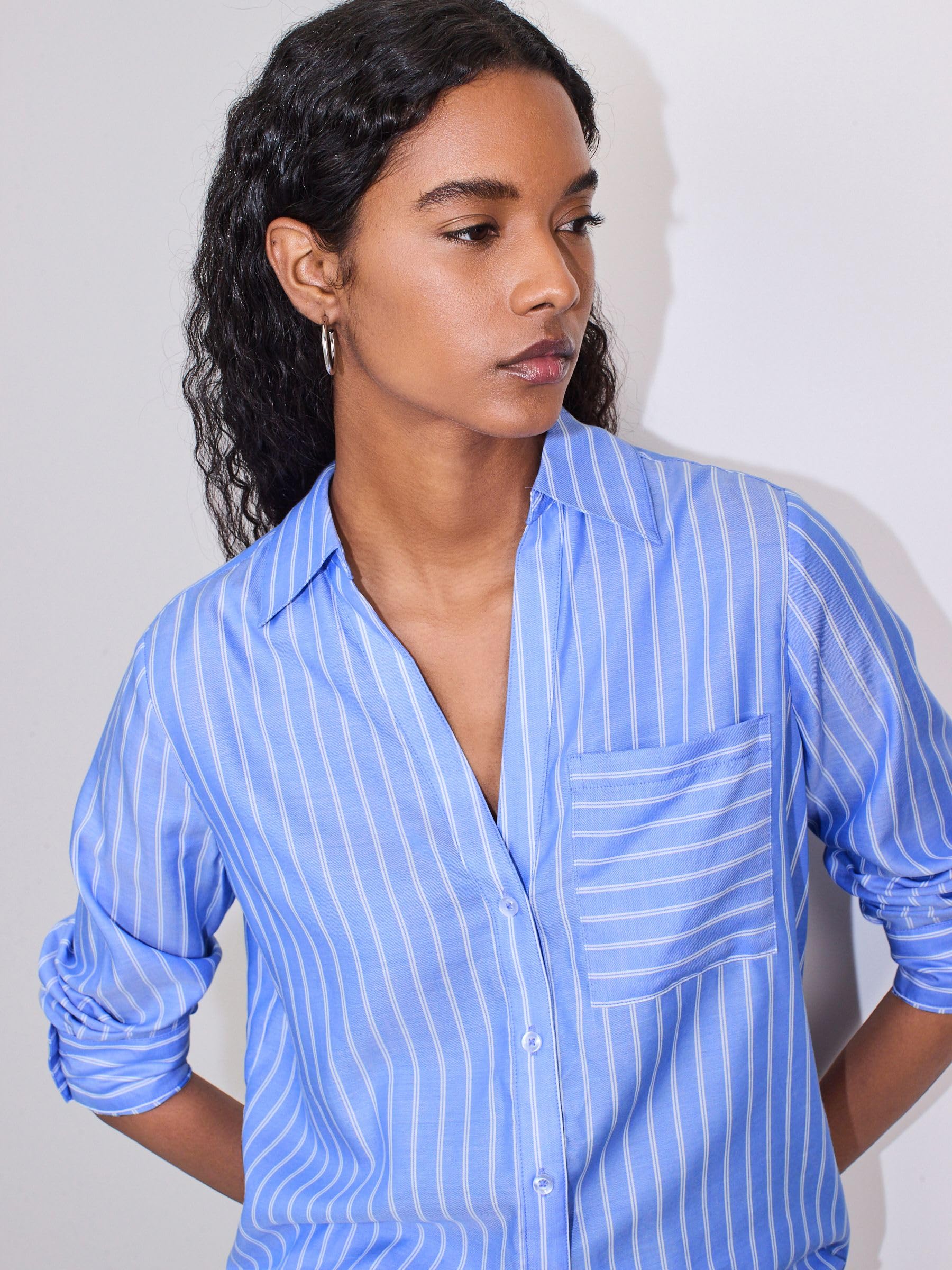 NEXT Femme T-Shirt décontracté Doux à Manches Longues | Coupe standard