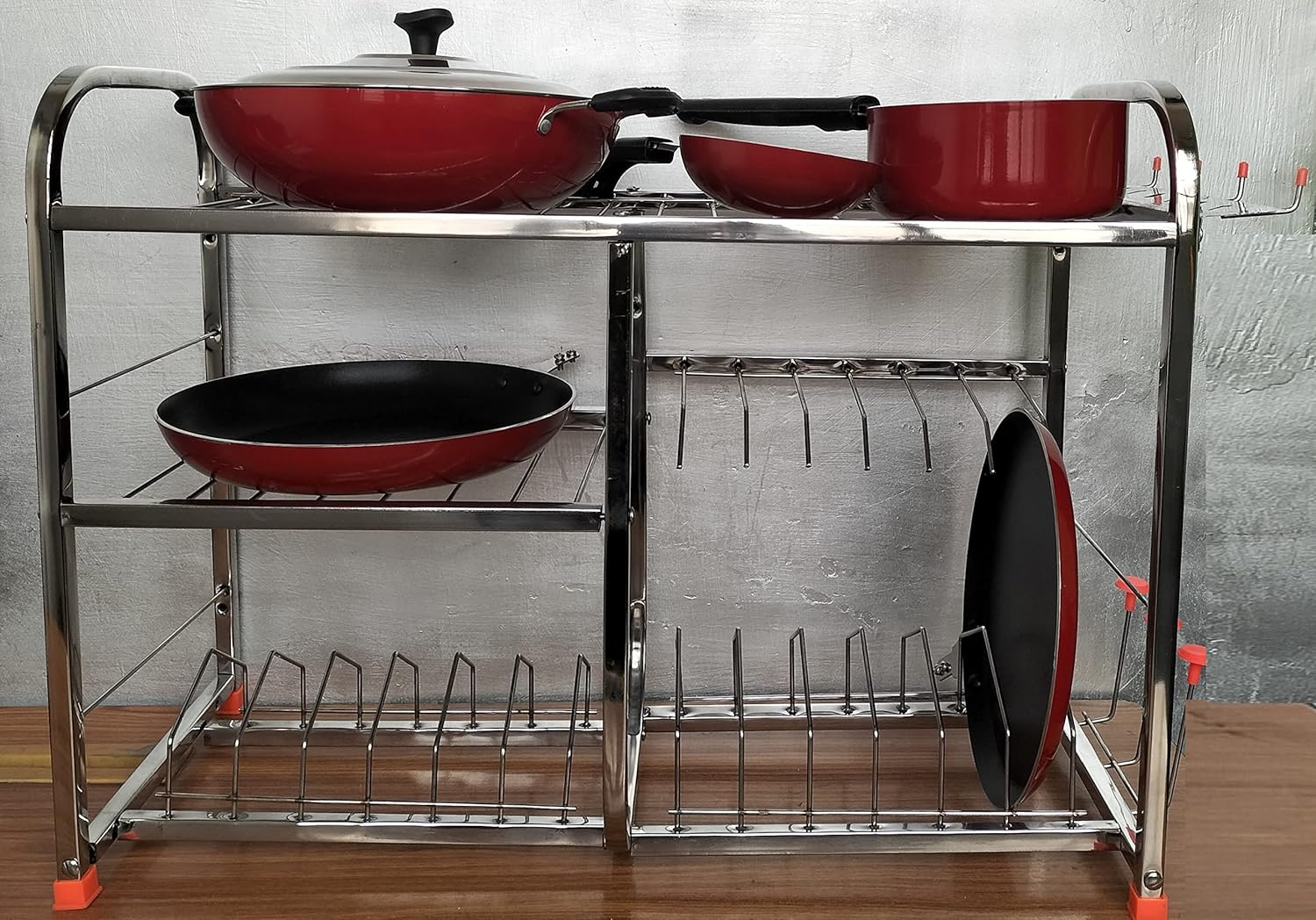 IronTech Stainless Steel Wall Mount Kitchen Utensils Rack Dish Rack