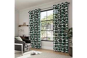 Emerald Green Curtains: Add Style to Your Home with 84" Geometric Curtains