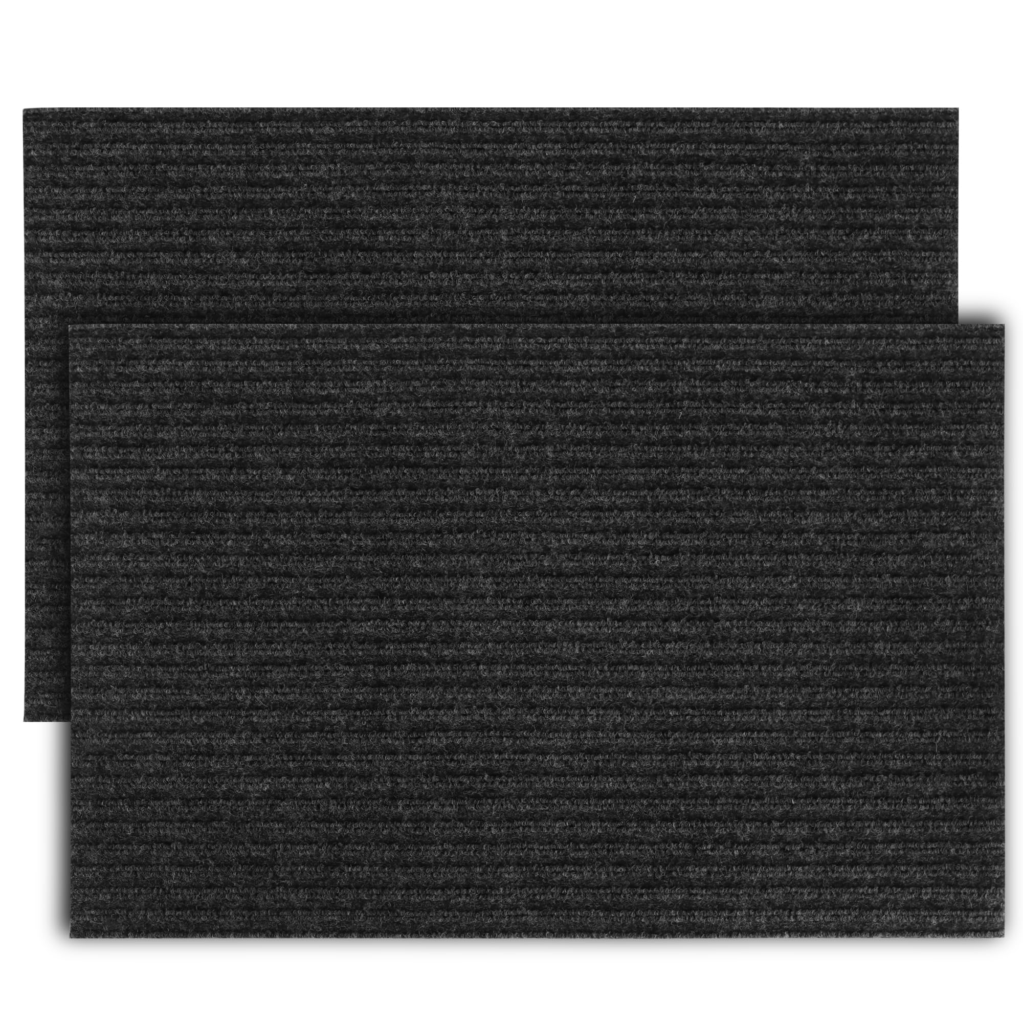 Paillasson extérieur et intérieur lot de 2 tapis de porte gris pour entrée de maison