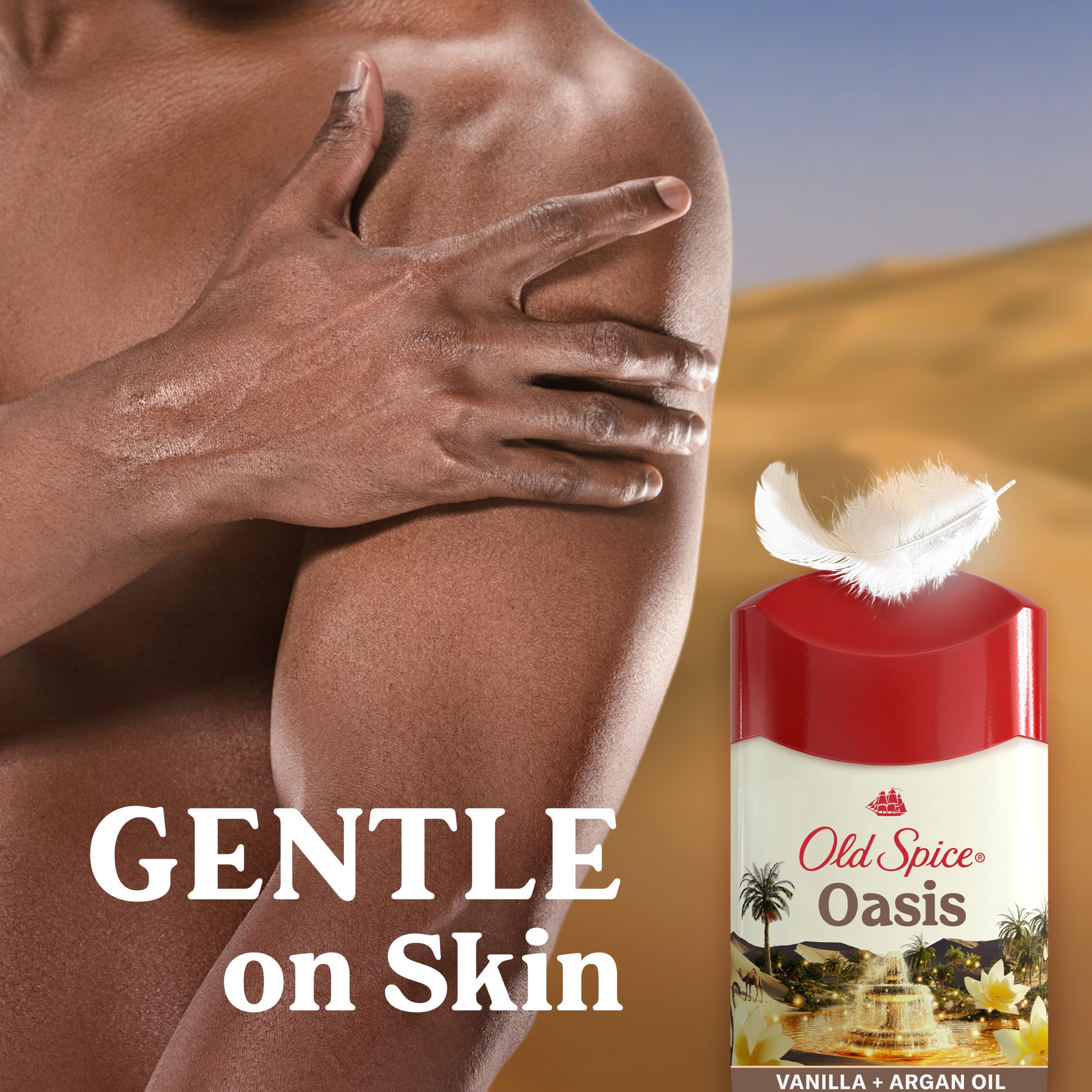 Old Spice Déodorant et anti-transpirant pour homme, protection contre la transpiration et les mauvaises odeurs, Invisible Vanilla Oasis 73,7 g, Lot de 2