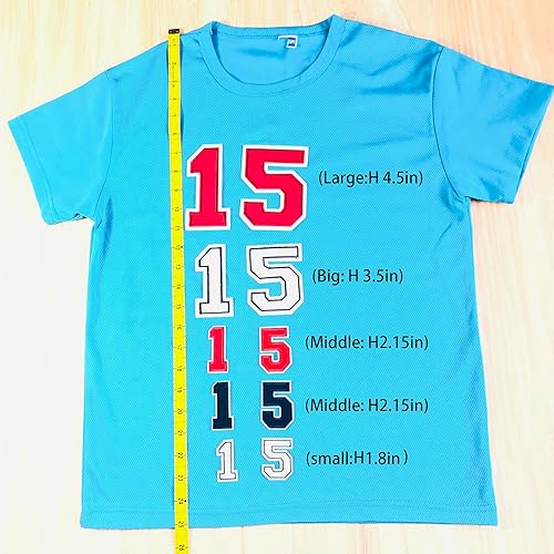 Miniatura 6 de Letras y números medianos para planchar para ropa, sombrero Jeysey, chaquetas de letras, ropa bordada, parches de letras universitarias azul marino