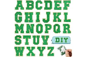 Adhesive Deep Green Chenille Letters for Embellishing