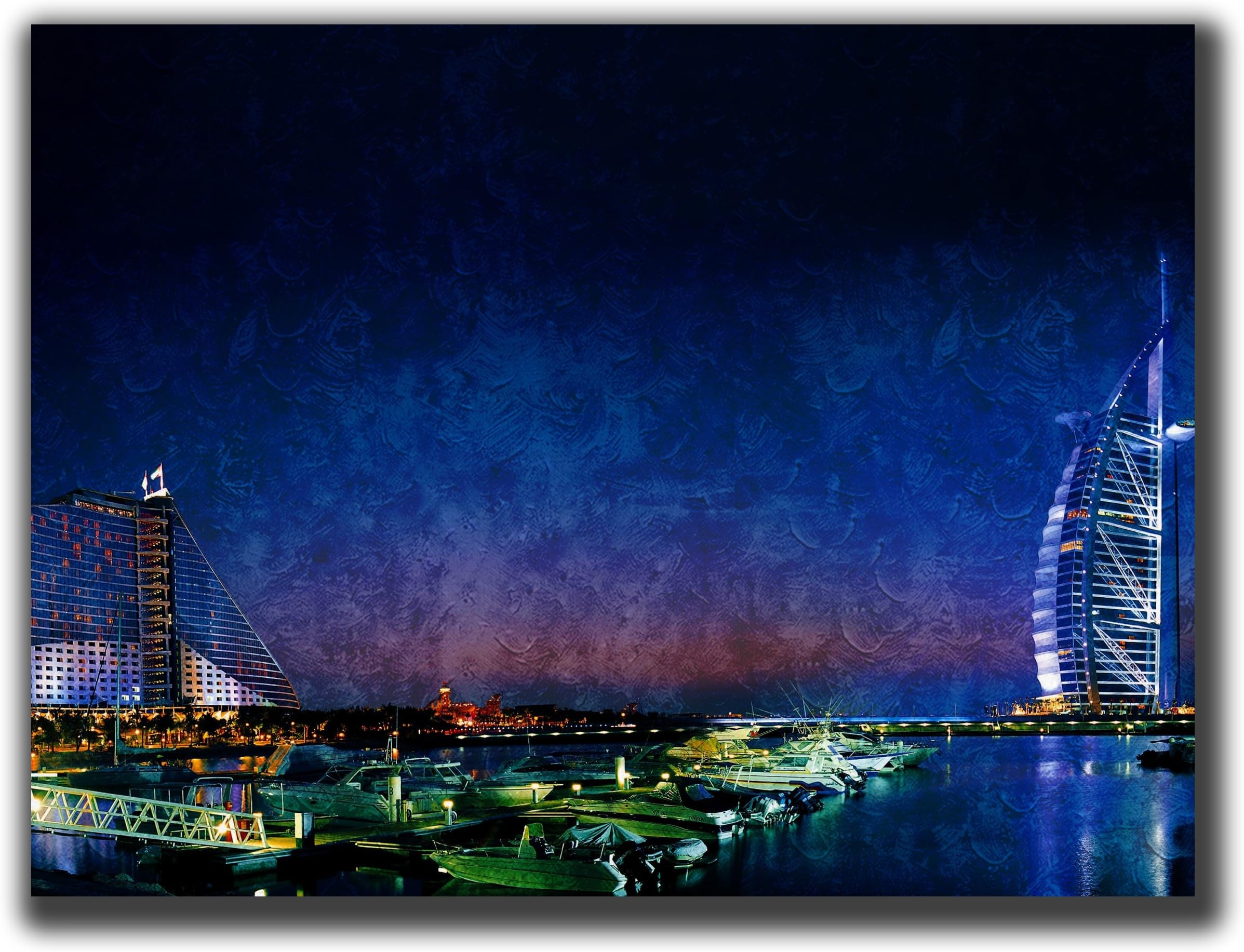 Dingqin Home Decor Print Canvas Poster,dubai united arad emirates sea Wall Art Painting On Canvas 31.5x23.6 Inch