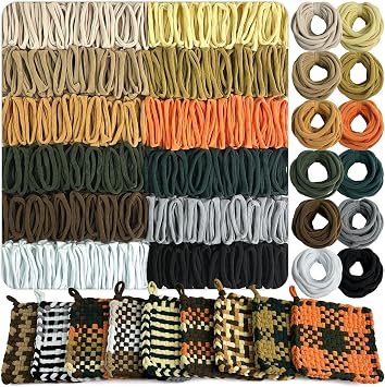 UCDRMA Loom Loops Refill for Potholder Weaving Loom Kit, 576PCS in 12 Maillard Colors Weaving Loom Refill Loops for 7in Loom to Make 16 Potholders, Stretchy Pot Holder Loop Nylon Craft Bands Set