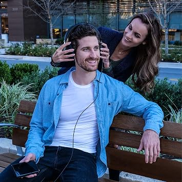 Philips SHP6000 Wired Headphones Studio Monitor & Mixing DJ Stereo Headsets Over Ear Headphones Wired Noise Isolation with High Resolution Audio, Deep Bass