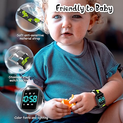 Miniatura 6 de NN BEN NEVIS Reloj de entrenamiento para ir al baño, reloj digital para niños pequeños con cuenta atrás, música, despertador, recordatorio de