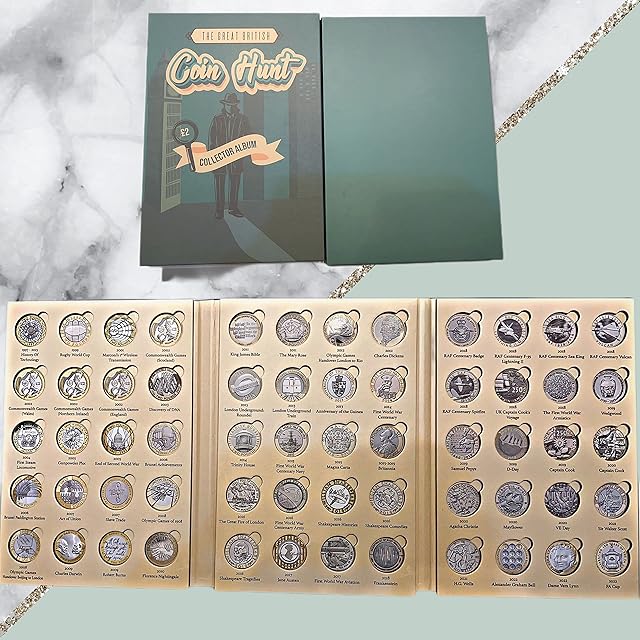 UK 2 Pound Coin Hunt Collector up to Date Album Folder - No Coins Included