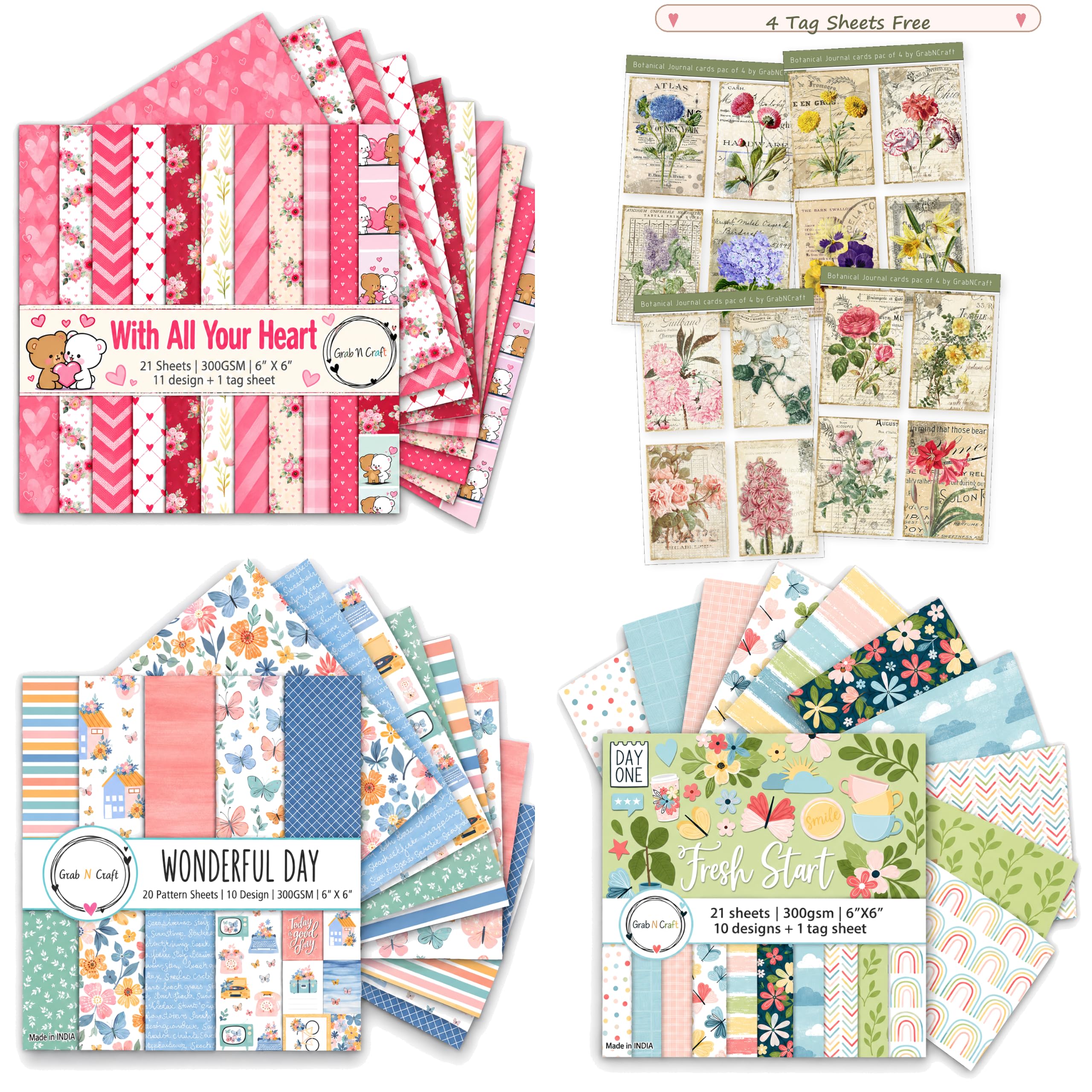 Scrapbook Paper Pack - 21 Sheets, 6x6 Inch -17 Scrapbook Paper Pack - 21 Sheets, 6x6 Inch -17