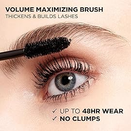 LOral Paris Makeup Voluminous Original Waterproof Mascara, Black, 0.28 Fl Oz (Pack of 2)