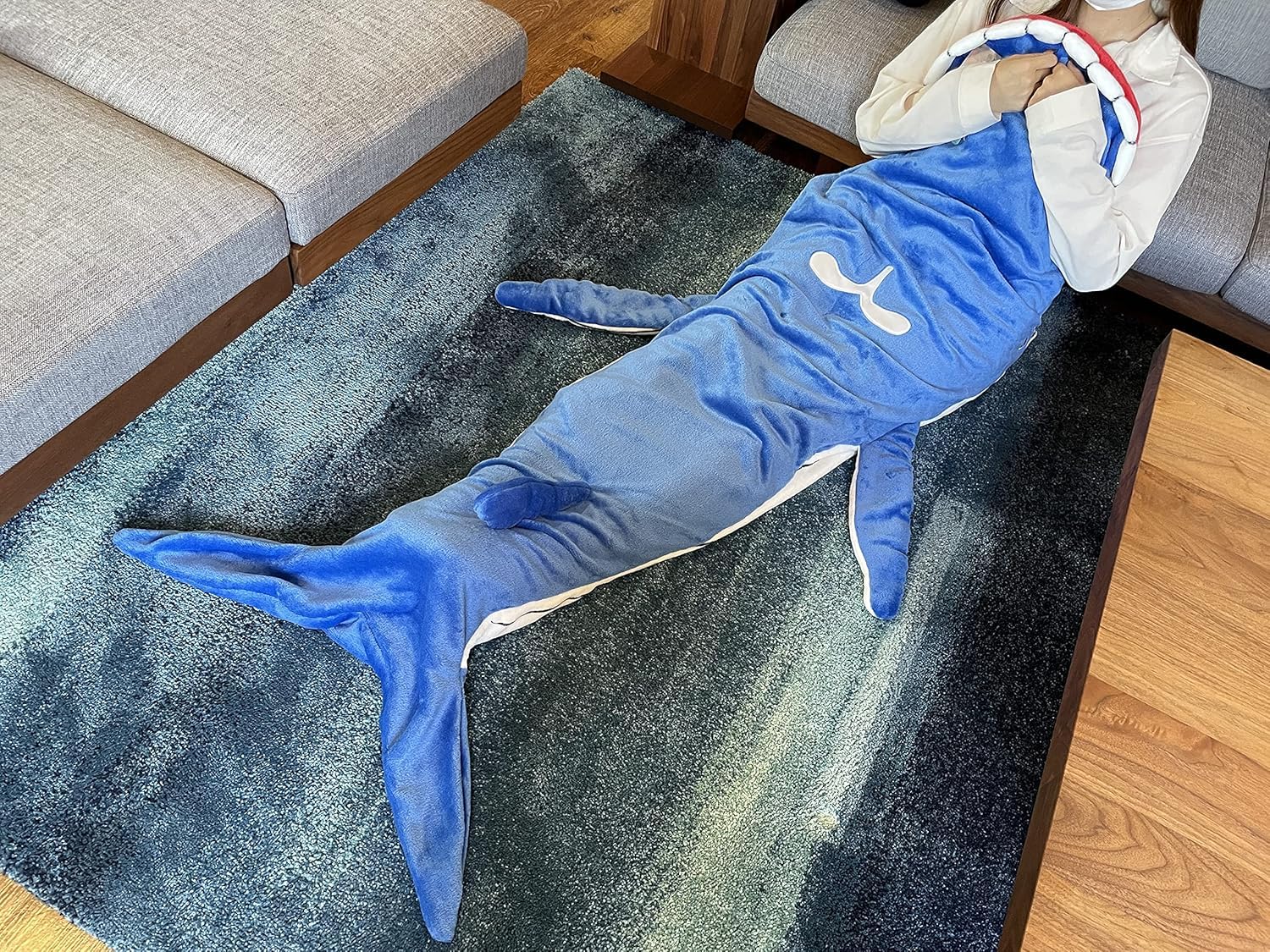 Amazon｜丸眞 マーメイドブランケット クジラ H170×W62cmかわいい