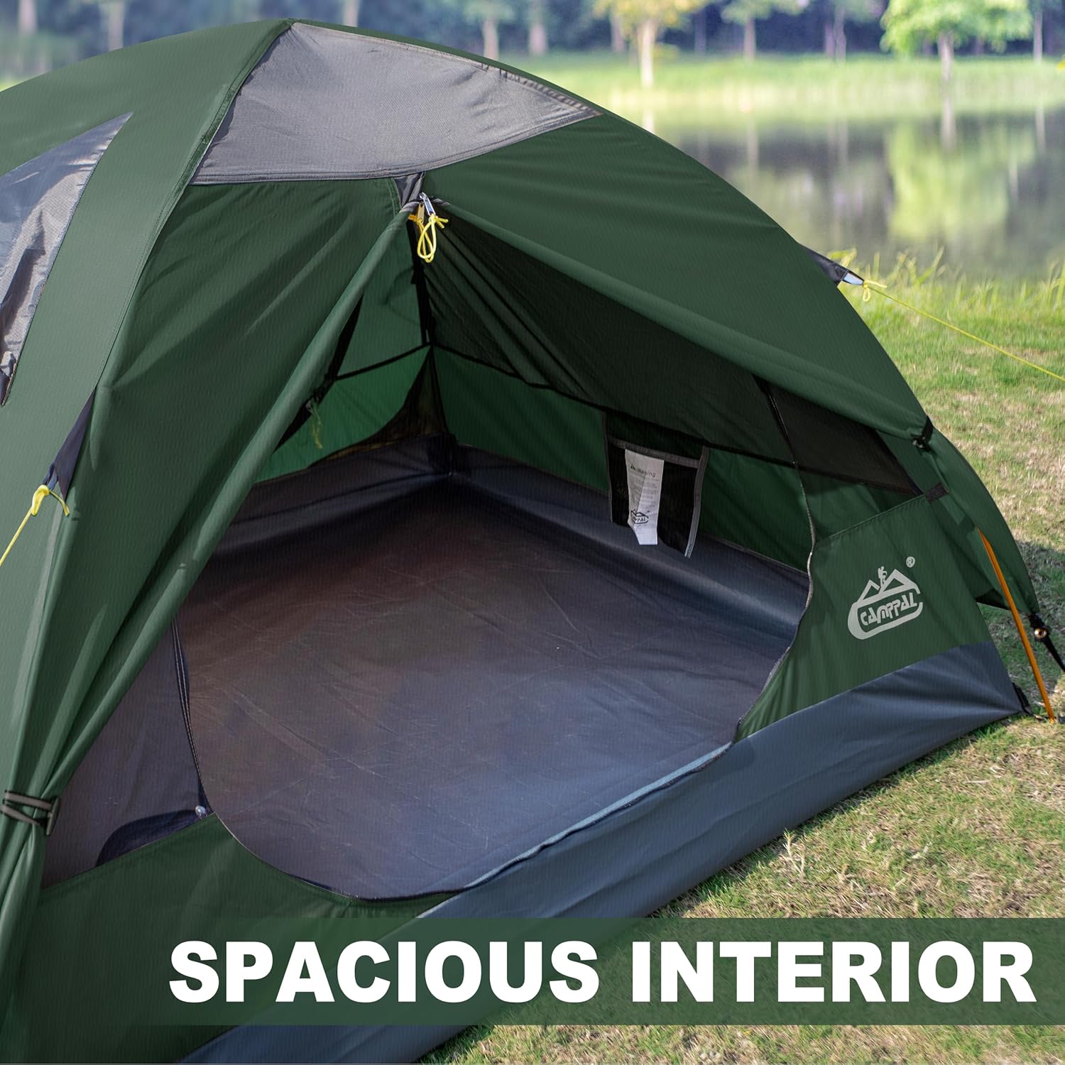 2 Person Backpacking Tent, Waterproof Windproof Two Person Tent, Lightweight Easy Setup 2 Man Tent for Camping Hiking Cycling - Image 8