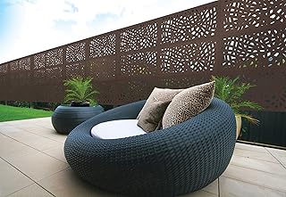 OUTDECO 5/16 in. x 24 in. x 48 in. Nest Modular Hardwood Composite Decorative Fence Panel
