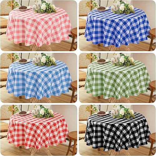 Miniatura 8 de Essifunia Vichy - Mantel a cuadros impermeable  Mantel oblongo, de 52 x 70 pulgadas, mantel clásico de tartán de búfalo para uso en interiores y