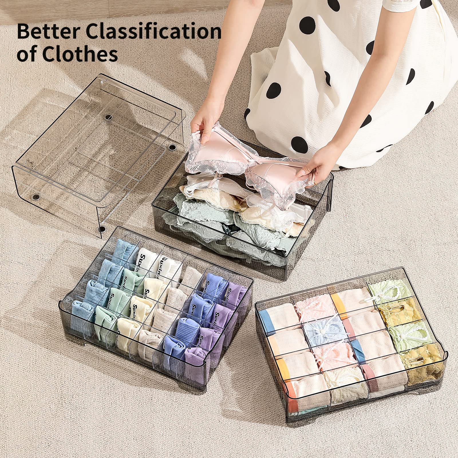 MSHOMELY Organizer Per Biancheria Intima 16 Celle Trasparente: L'ordine Perfetto Per I Tuoi Cassetti!