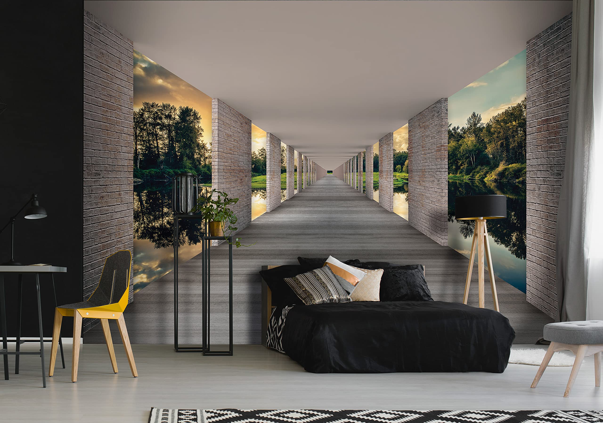 WallArena Vlies Fototapete, Modern, 312x219cm | Fototapeten - Tapeten - für Wohnzimmer Schlafzimmer - Vliestapete Wandtapete Tapete 3D Effekt- inkl. Kleister