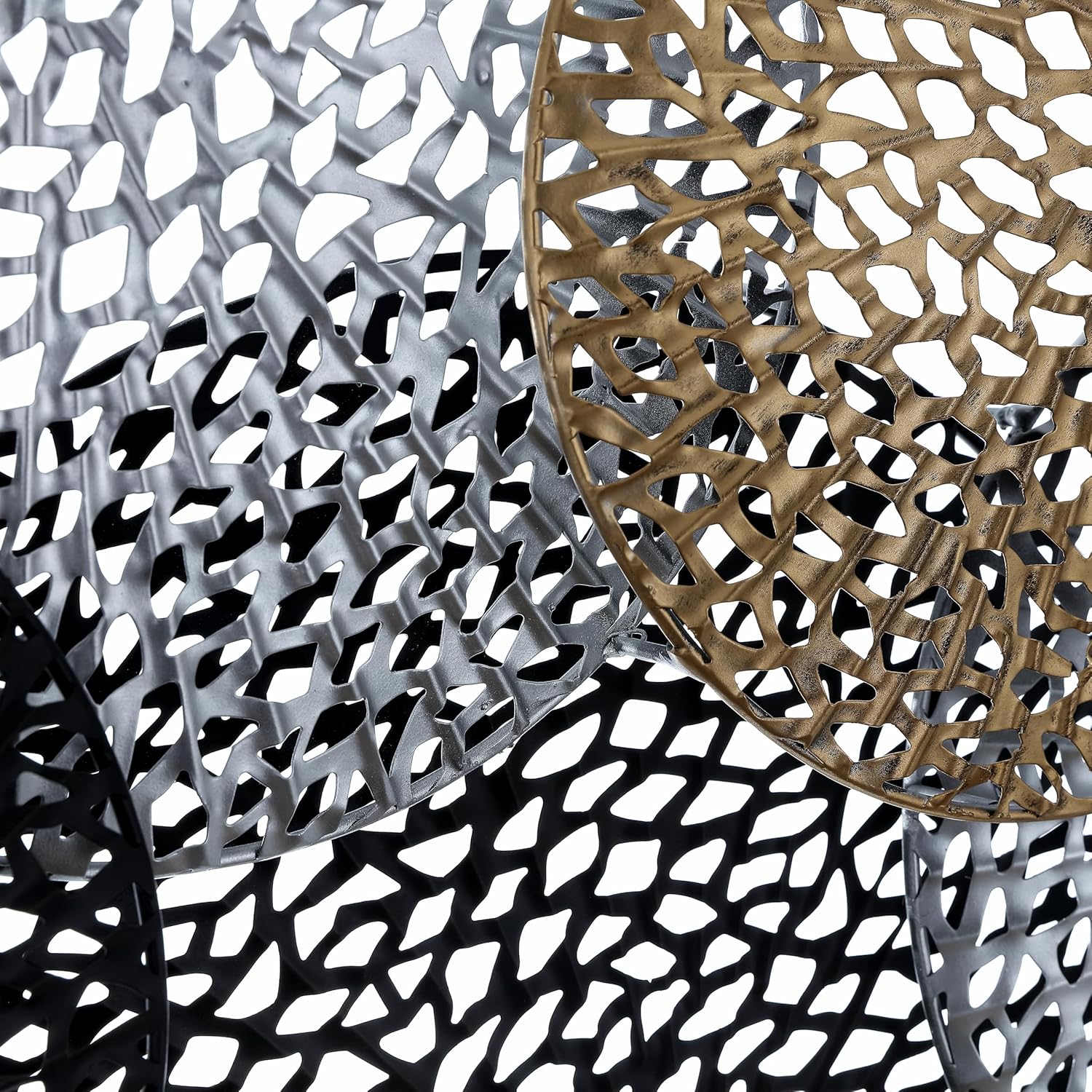 SAFAVIEH Home Collection Viviette Multicolored Metal Overlapping 7-Disk Wall Decor