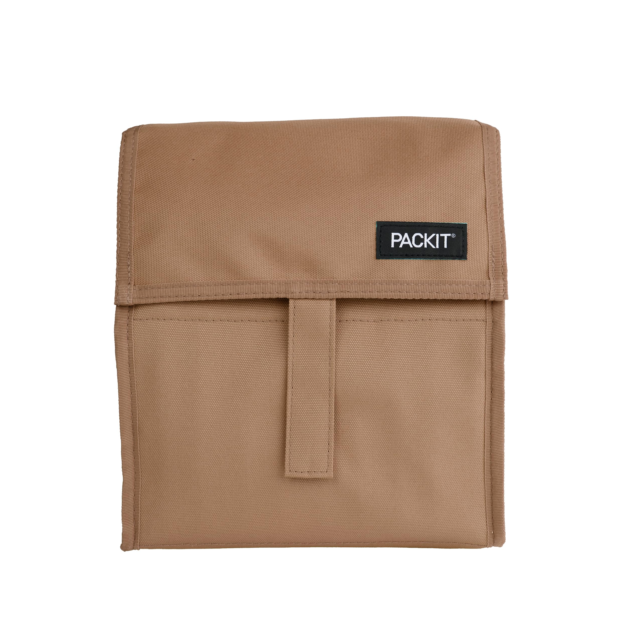 PackIt® Freezable Lunch Bag, Almond, Built with ECOFREEZE® Technology, Foldable, Reusable, Zip and Fold Closure with Buckle Handle, Designed for Work Lunches and Fresh Lunch On the Go