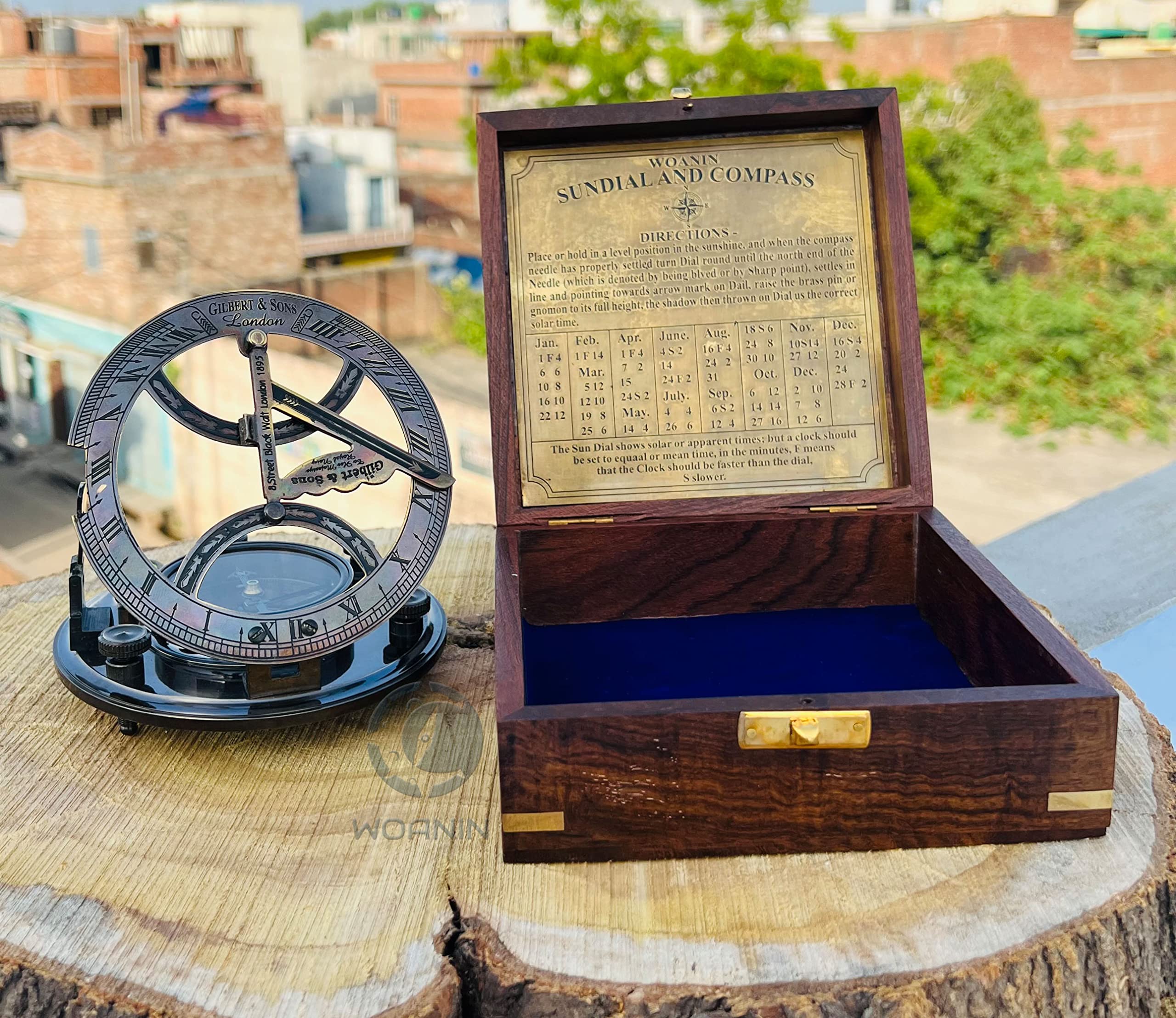 Brújula de bautizo, regalo de bautizo, brújula de reloj de sol grande de 5 pulgadas, regalo de bautizo, regalo de bautismo chica, brújula grabada, brújula de jubilación personalizada