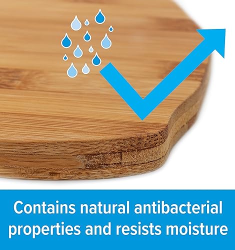 Miniatura 5 de Camco 53111 Tabla de cortar de bambú, con forma de Florida, perfecta para uso en cocina o decoración de paredes, resistente a la humedad