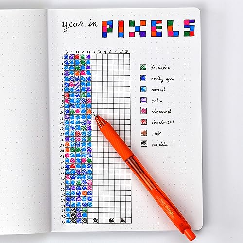 Miniatura 8 de Pentel EnerGel-X - Bolígrafo retráctil de gel líquido (0.028 in), punta de metal, tinta naranja, caja de 12 unidades (BL107-F)