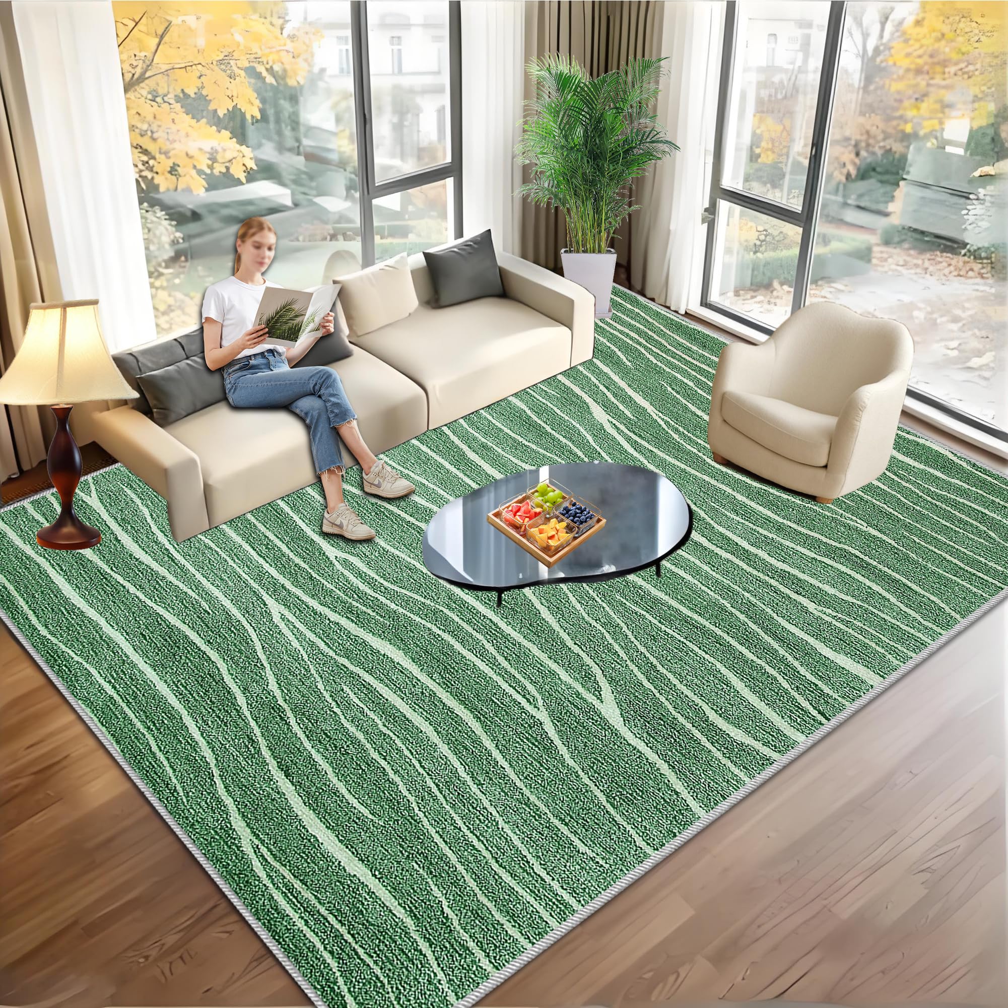Tapis de chambre adulte antidérapant et lavable en machine pour un entretien facile au quotidien