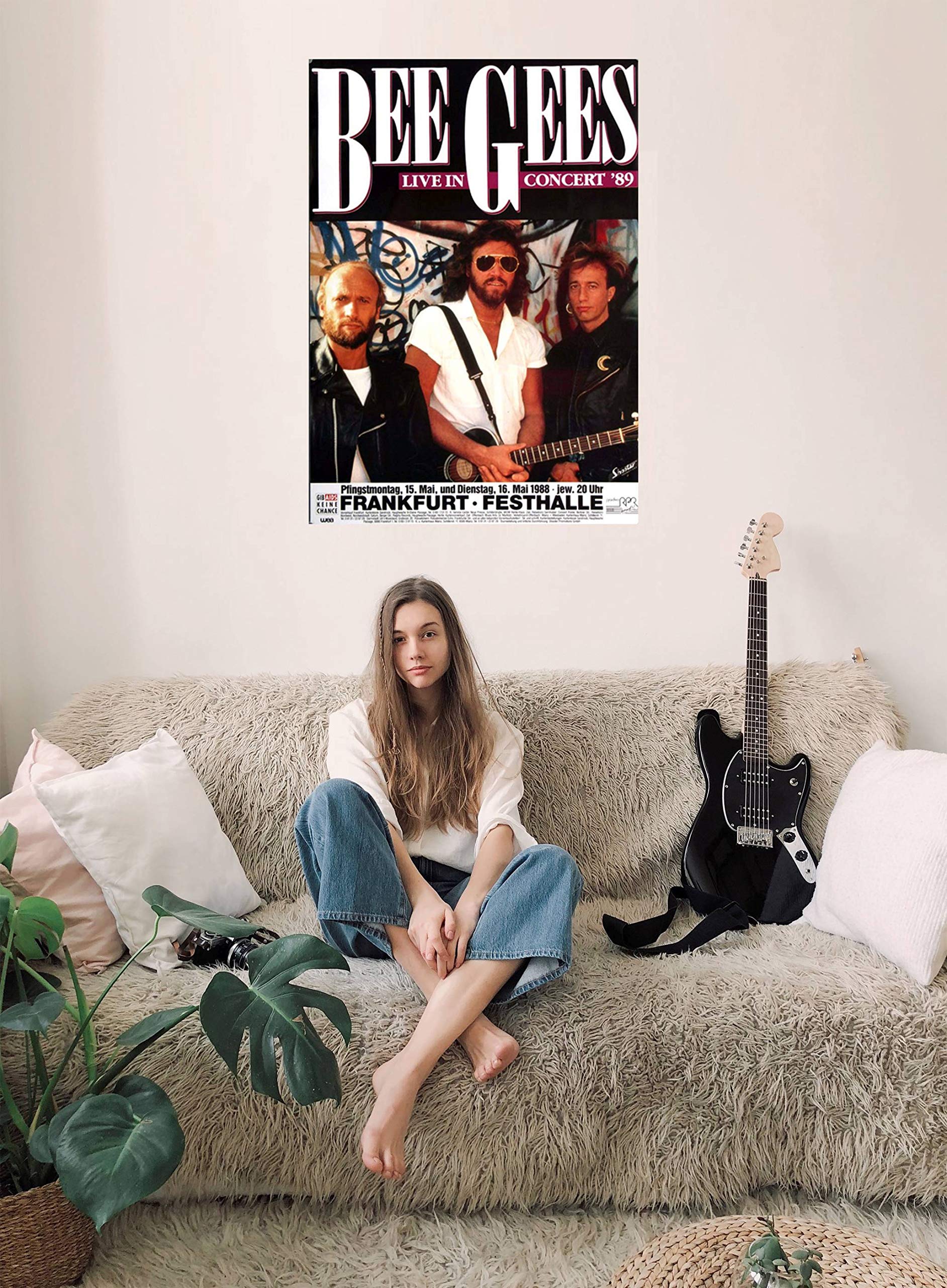Bee Gees - Live in Concert, Frankfurt 1988 » Konzertplakat/Premium Poster | Live Konzert Veranstaltung | DIN A1 «