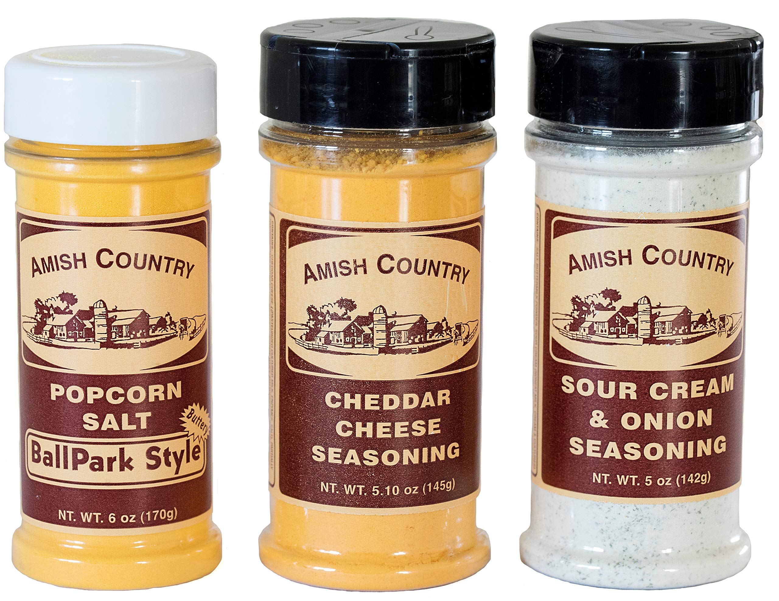 Buy Amish Country Popcorn Seasoning Variety Pack 6 oz BallPark