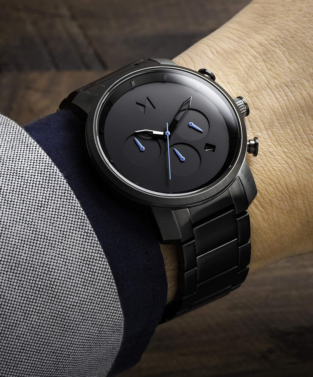 Mvmt Orologio Analogico al Quarzo da Uomo con Cinturino in Acciaio Inossidabile Color Canna Di Fucile - D-Mc02-Gu Mvmt Orologio Analogico al Quarzo da Uomo con Cinturino in Acciaio Inossidabile Color Canna Di Fucile - D-Mc02-Gu