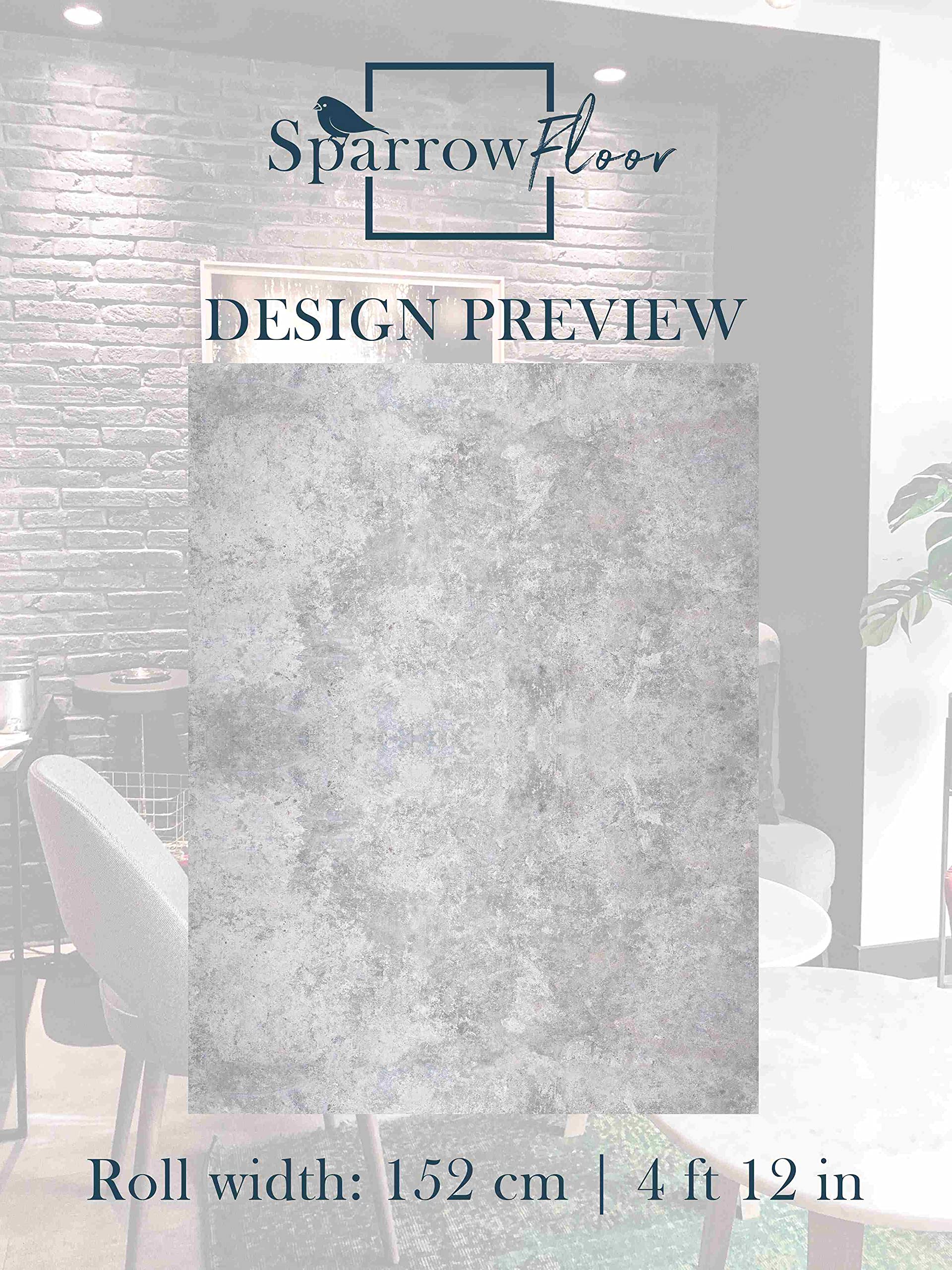SparrowFloor Alfombra Decoración de Cocina 280x152cm Estera de la Sala PVC Cloruro de Polivinilo Protección Piso De Vinilo De Linóleo - Cemento