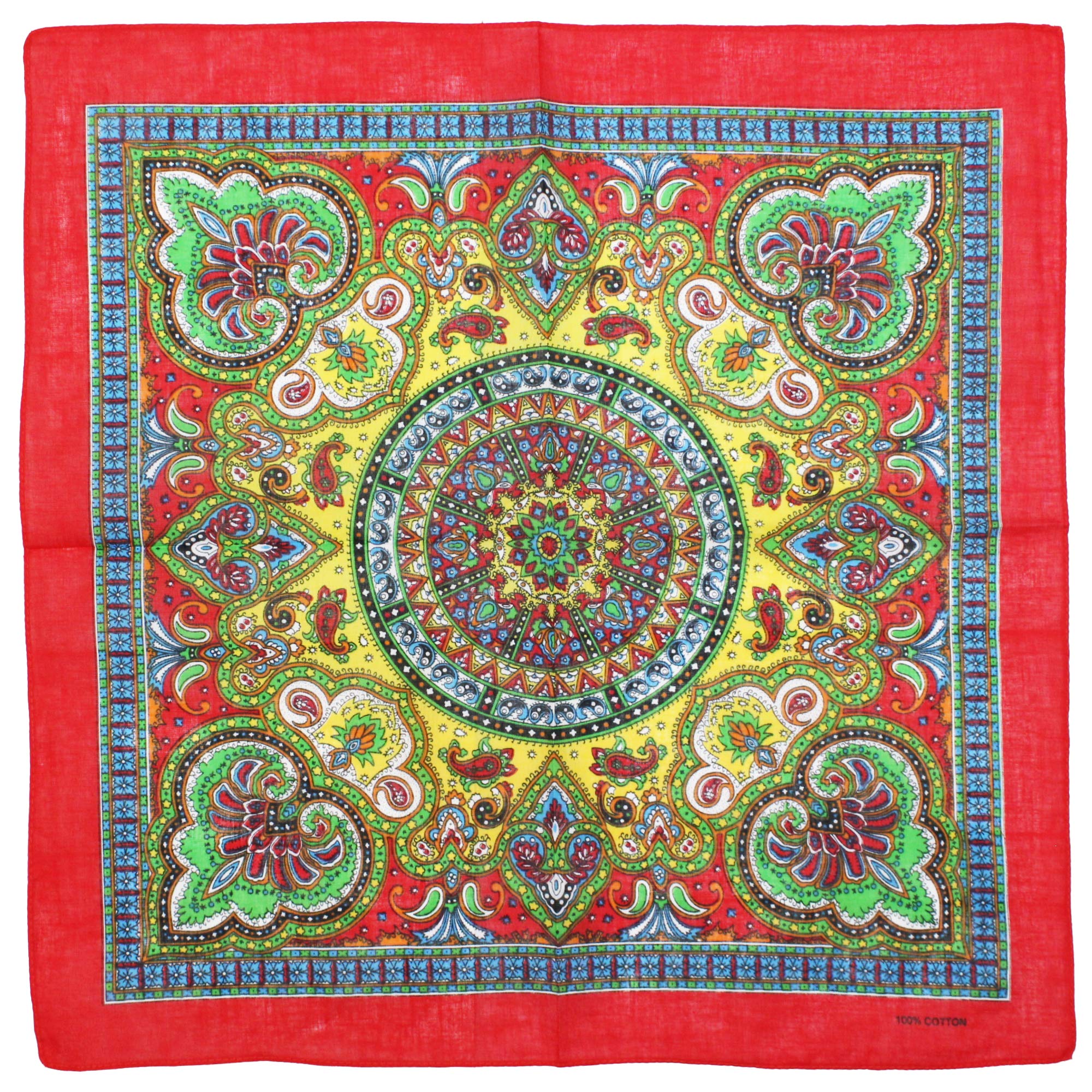 Zac's Alter Ego Fashionable Retro/Vintage Print Cotton Bandana