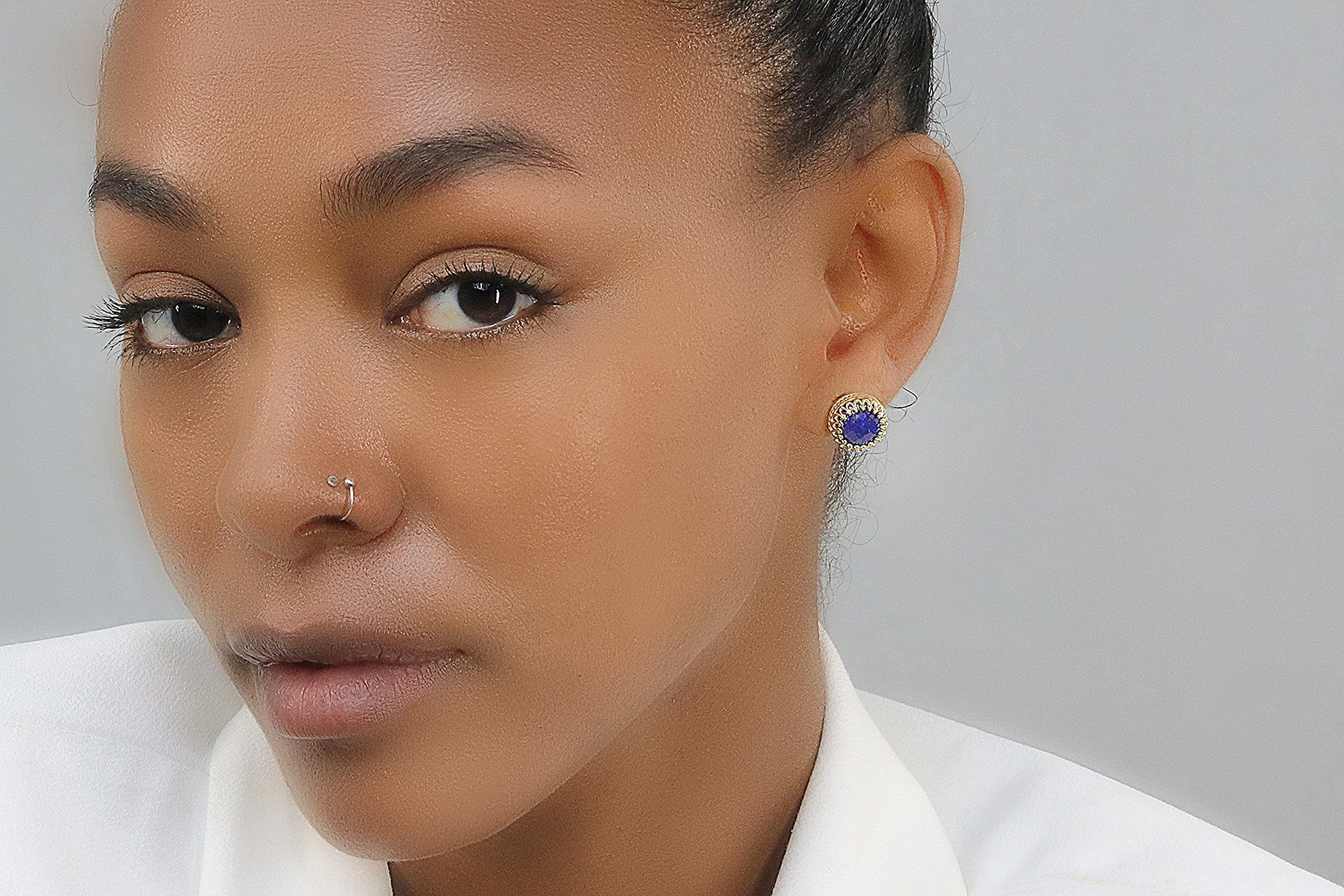 Pendientes de Lapislázuli en Plata de Ley - Pendientes de Azul Celeste para Mujer - Pendientes para el Baile de Graduación, San Valentín, Día de la Madre, Dama de Honor - Hechas a Mano
