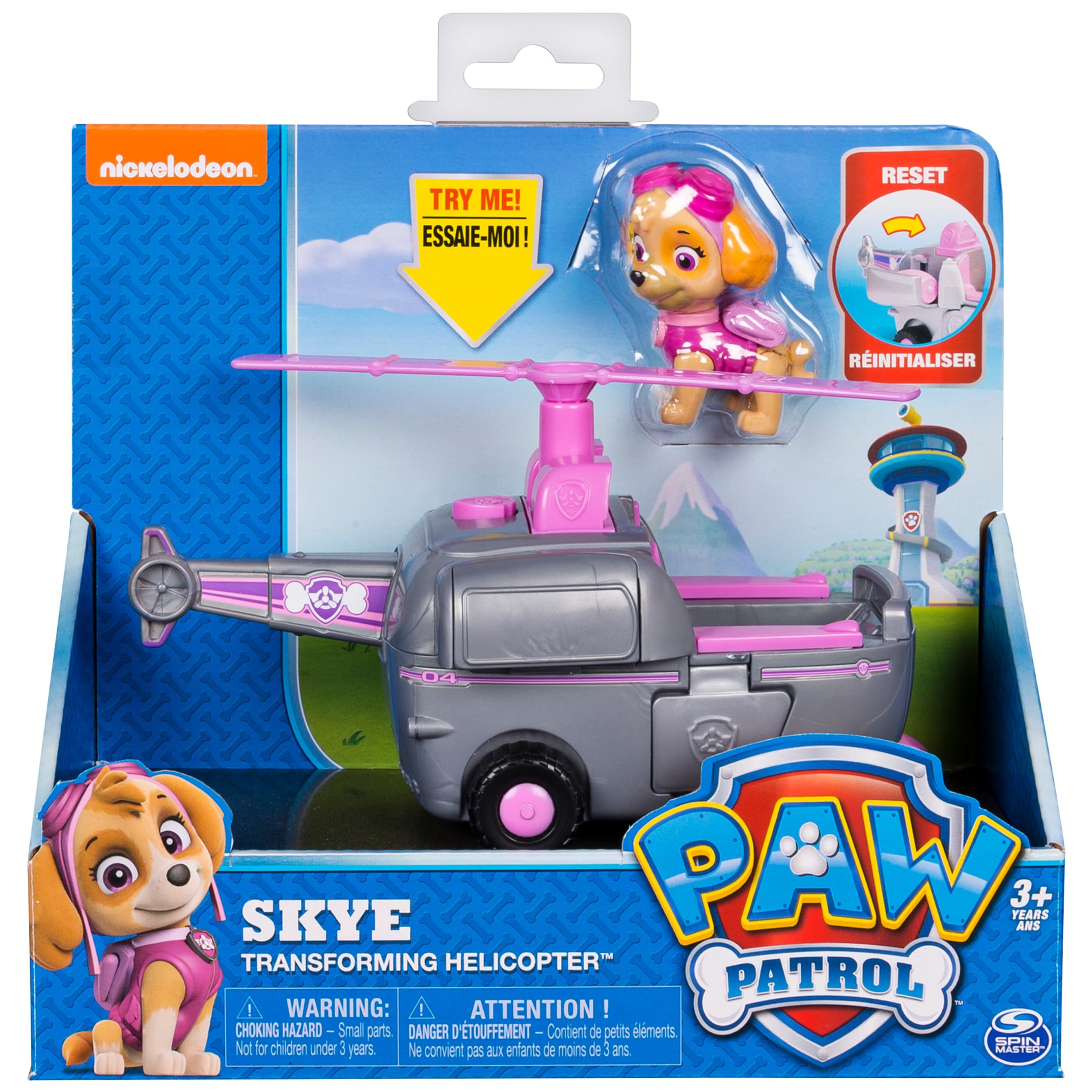 Paw Patrol Helikopter Skye'a z turbinami typu flip-open dla dzieci w wieku od 3 lat