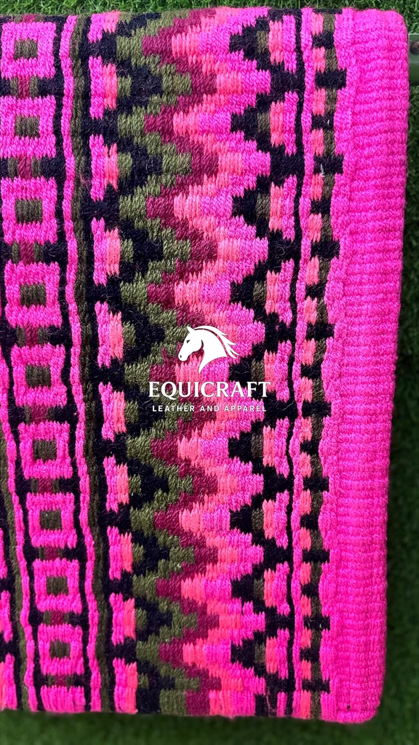 Handmade Western Show Saddle Blanket | Genuine New Zealand Wool Pad | Custom Equestrian Gear AM-244