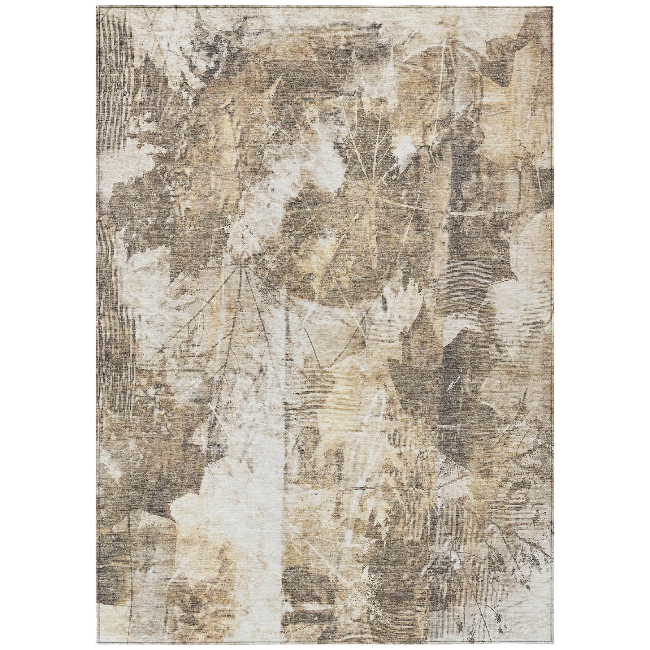Addison Rugs Chantille ACN560 Brown 10' x 14 Indoor Outdoor Area Rug, Stain Resistant, Machine Washable, Non Shedding, Bedroom, Living Room, Dining Room, Kitchen Rug