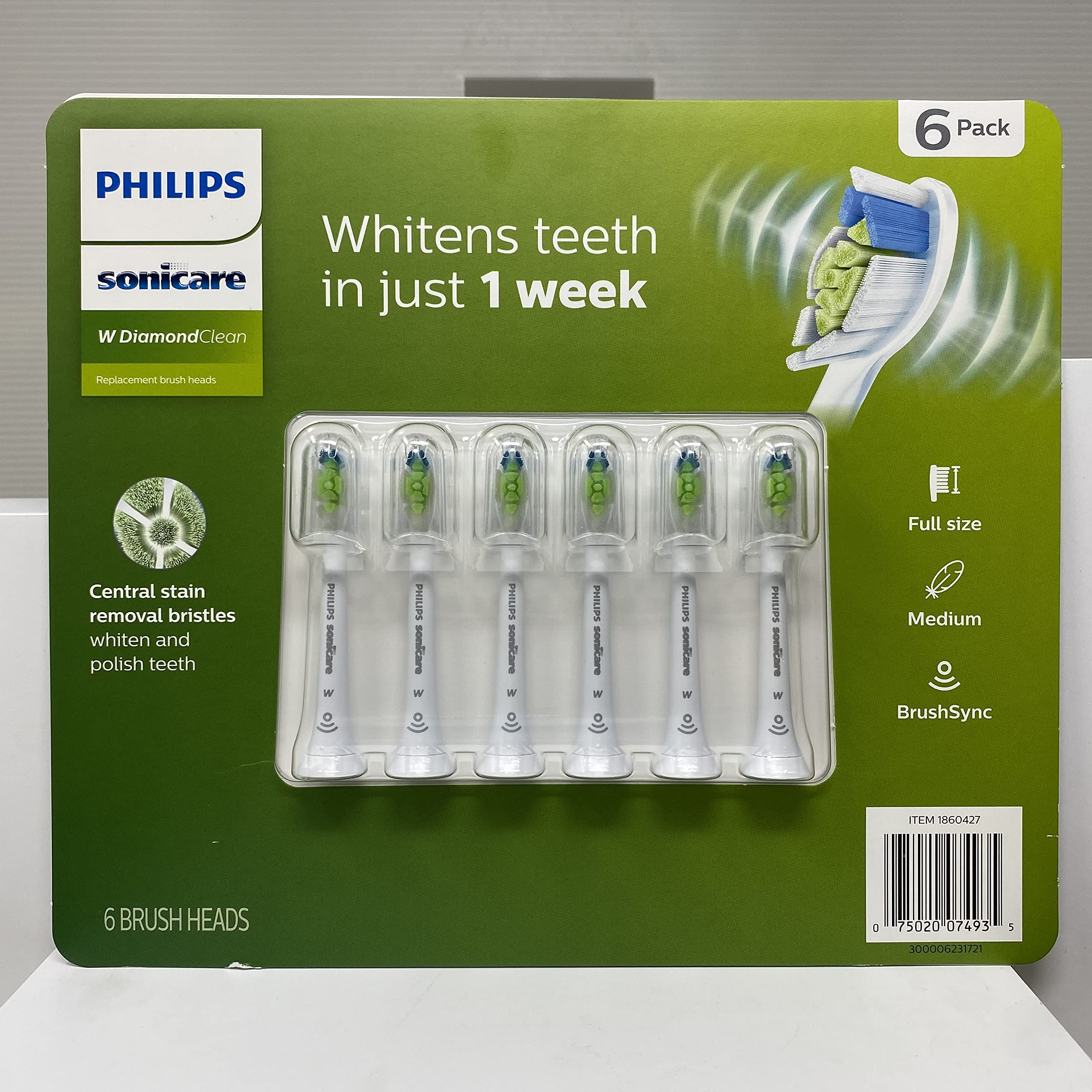 Philips Sonicare DiamondClean HX6066/30 - Cabezales de cepillo estándar (blanco)