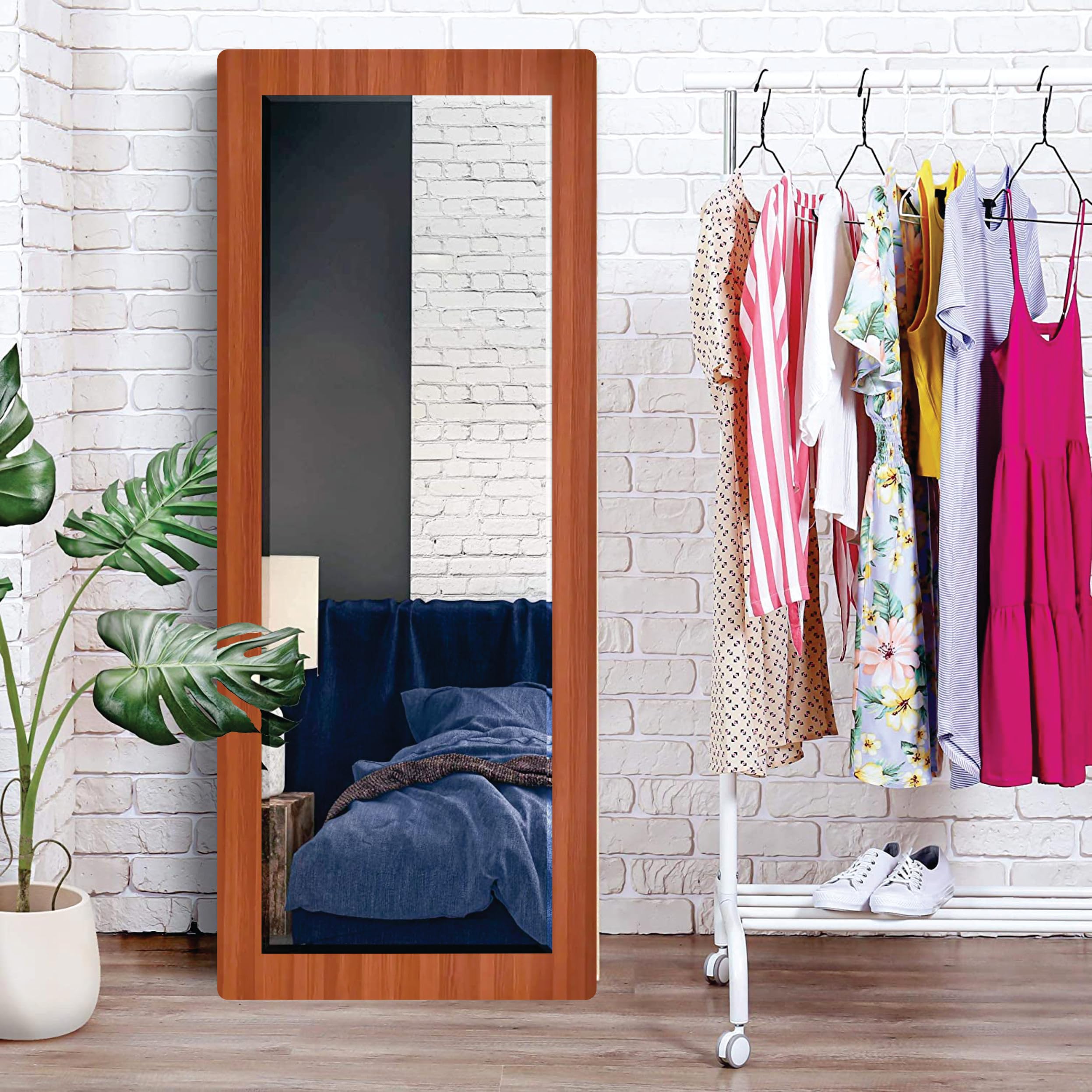 Elegant Long Rectangle Wall Mirror - 15x40 Inches -13