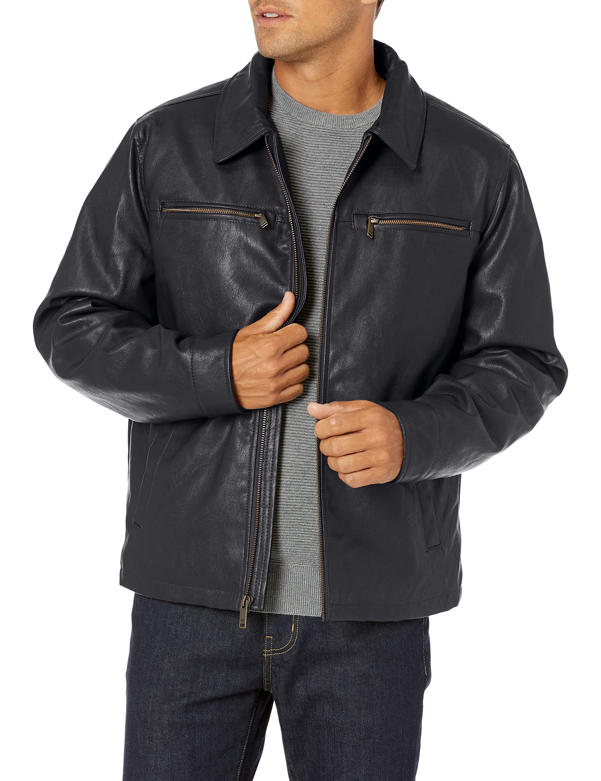 Dockers Men's James Faux Leather Jacket Coat